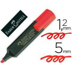 Rotulador faber fluorescente 48-21 rojo