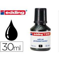 Tinta rotulador edding t-25 negro -frasco de 30 ml