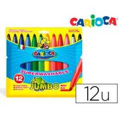 Rotulador carioca jumbo c/12 colores -punta gruesa