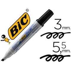Rotulador bic velleda para pizarra negro -punta biselada 5.9 mm
