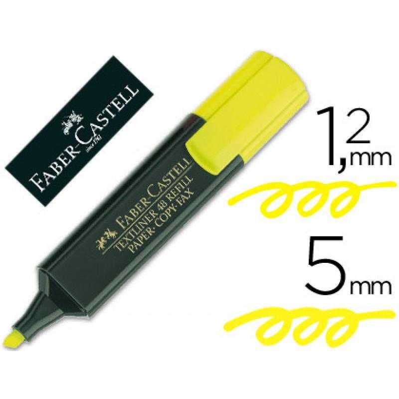 Rotulador faber fluorescente 48-07 amarillo