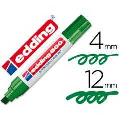 Rotulador edding marcador permanente 800 verde -punta biselada 12 mm