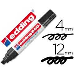 Rotulador edding marcador permanente 800 negro -punta biselada 12 mm