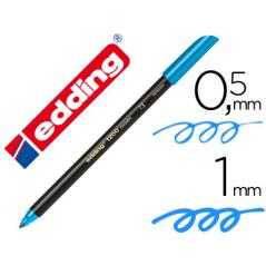 Rotulador edding punta fibra 1200 azul claro n.10 -punta redonda 0.5 mm