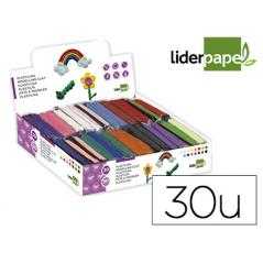 Plastilina liderpapel en barras de 50 gramos - caja de 30 unidades colores surtidos