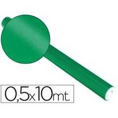 Papel metalizado verde rollo continuo de 0,5 x 10 mt