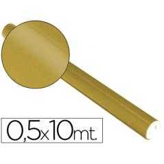 Papel metalizado oro rollo continuo de 0,5 x 10 mt