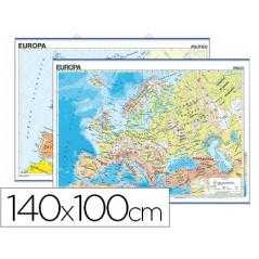 Mapa mural europa fisico/politico -140 x 100 cm