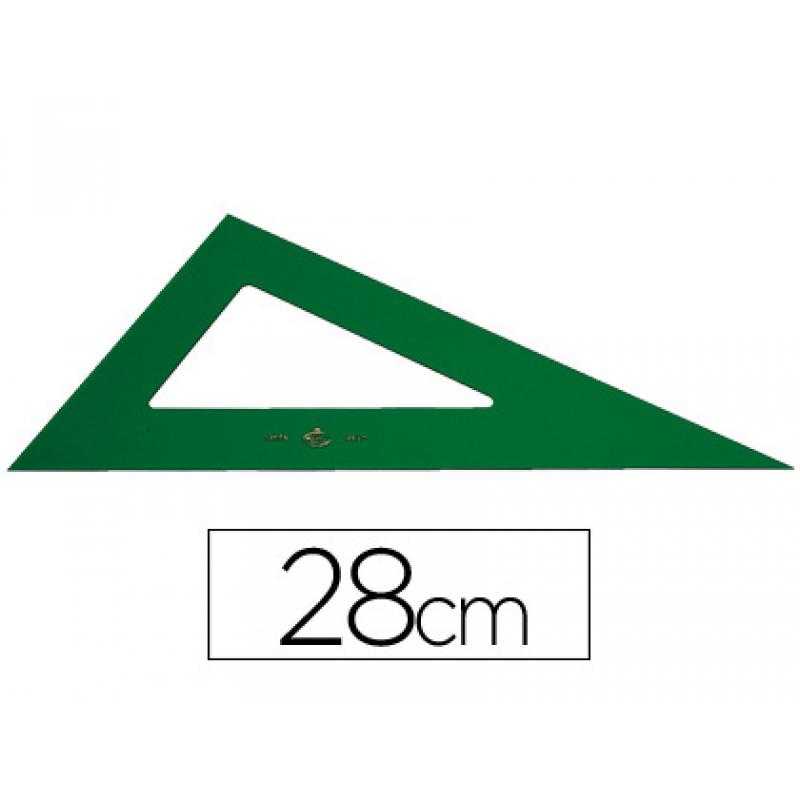 Cartabón faber 28 cm plástico verde