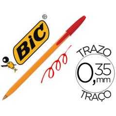 Bolígrafo bic naranja rojo