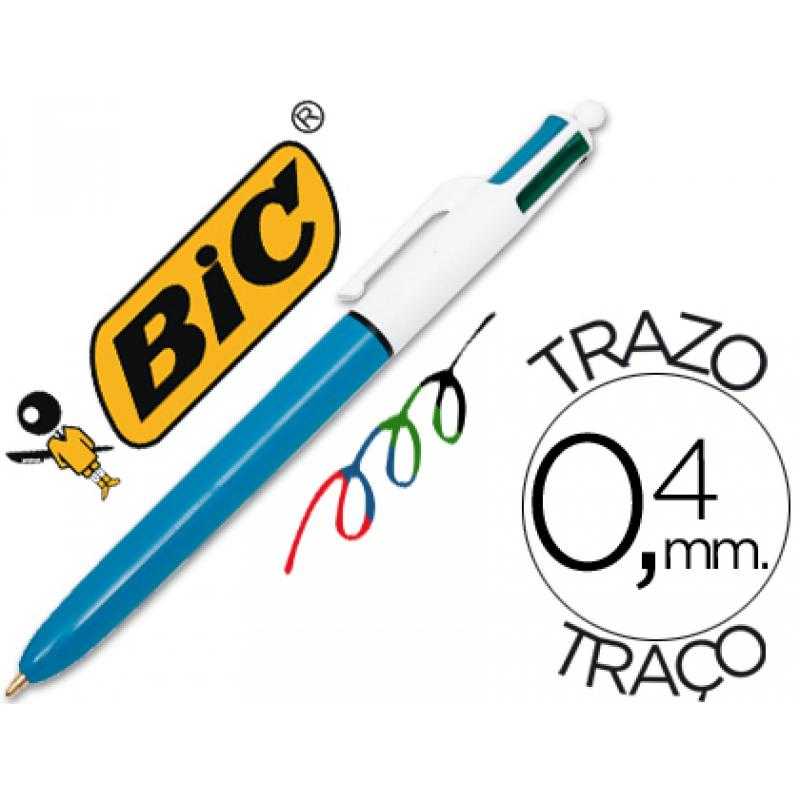 Bolígrafo bic cuatro colores